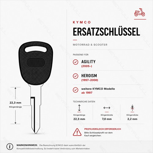 Kymco motorradschlüssel - kymco,