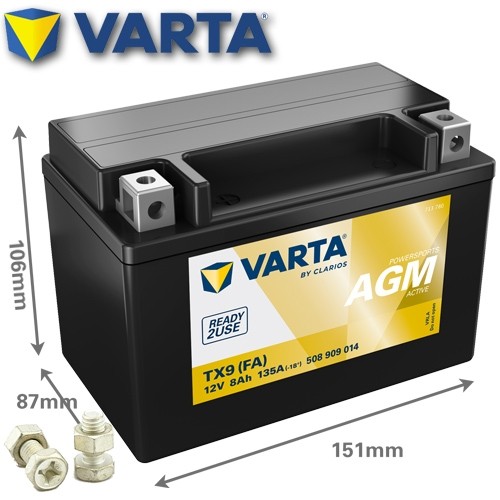 Motorrad batterie varta - varta, tx9